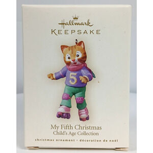 My Fifth Christmas 5th Girl Cat Hallmark Ornament 2007